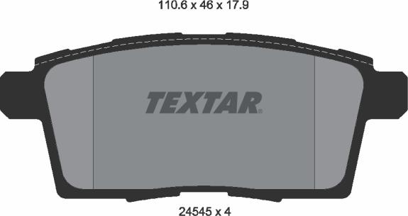 Textar 2454501 - Kit de plaquettes de frein, frein à disque cwaw.fr