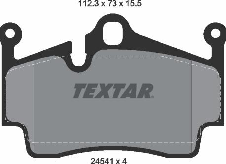 Textar 2454101 - Kit de plaquettes de frein, frein à disque cwaw.fr