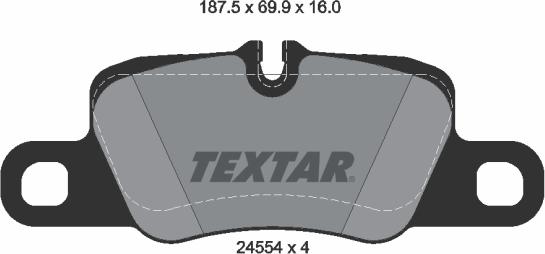 Textar 2455402 - Kit de plaquettes de frein, frein à disque cwaw.fr