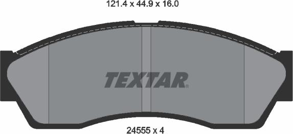 Textar 2455501 - Kit de plaquettes de frein, frein à disque cwaw.fr