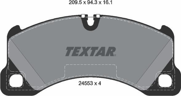 Textar 2455301 - Kit de plaquettes de frein, frein à disque cwaw.fr