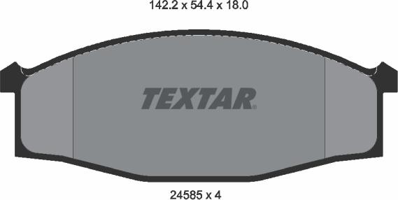 Textar 2458501 - Kit de plaquettes de frein, frein à disque cwaw.fr