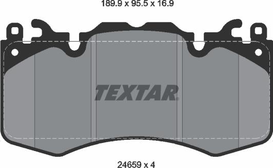 Textar 2465901 - Kit de plaquettes de frein, frein à disque cwaw.fr