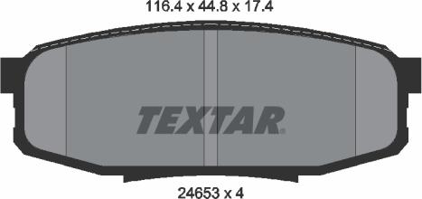 Textar 2465301 - Kit de plaquettes de frein, frein à disque cwaw.fr