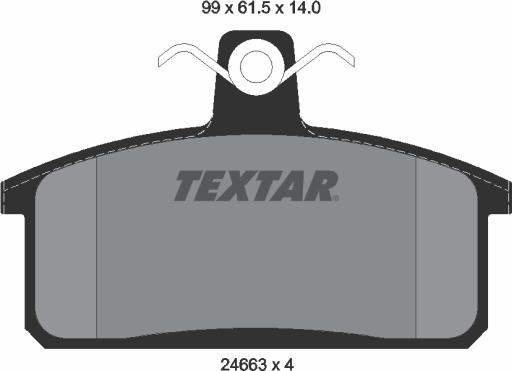 Textar 2466301 - Kit de plaquettes de frein, frein à disque cwaw.fr