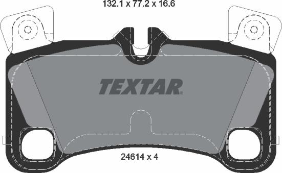 Textar 2461401 - Kit de plaquettes de frein, frein à disque cwaw.fr