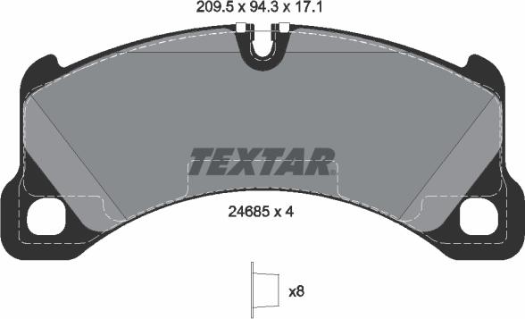 Textar 2468501 - Kit de plaquettes de frein, frein à disque cwaw.fr