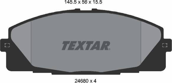 Textar 2468001 - Kit de plaquettes de frein, frein à disque cwaw.fr