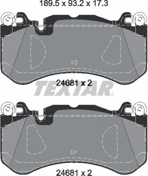 Textar 2468105 - Kit de plaquettes de frein, frein à disque cwaw.fr