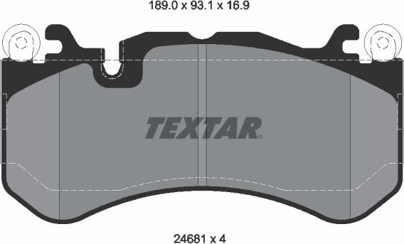 Textar 2468101 - Kit de plaquettes de frein, frein à disque cwaw.fr