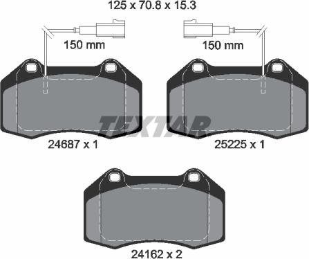 Textar 2468701 - Kit de plaquettes de frein, frein à disque cwaw.fr