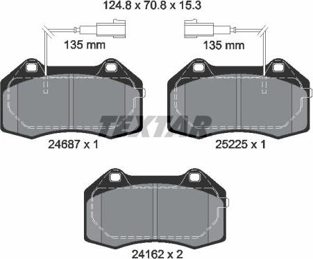 Textar 2468703 - Kit de plaquettes de frein, frein à disque cwaw.fr