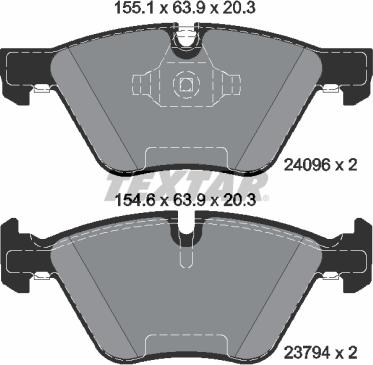 Textar 2409601 - Kit de plaquettes de frein, frein à disque cwaw.fr