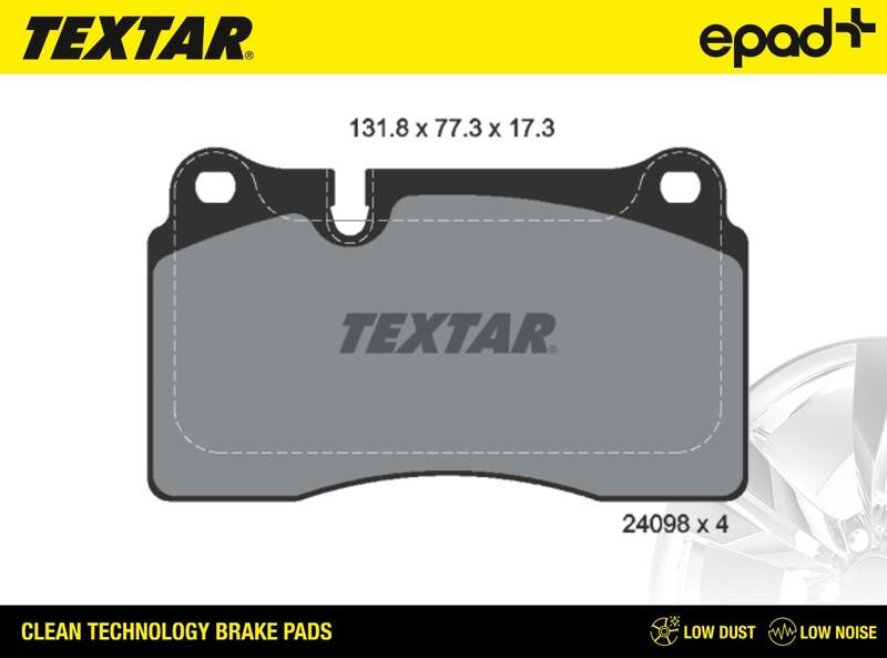 Textar 2409801CP - Kit de plaquettes de frein, frein à disque cwaw.fr