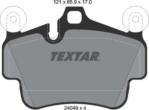 Textar 2404901 - Kit de plaquettes de frein, frein à disque cwaw.fr