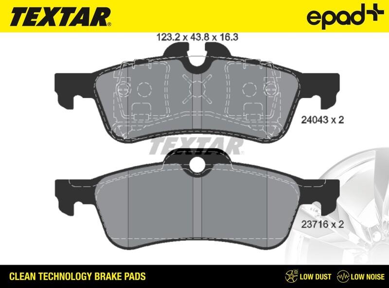 Textar 2404301CP - Kit de plaquettes de frein, frein à disque cwaw.fr