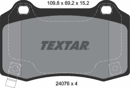 Textar 2407601 - Kit de plaquettes de frein, frein à disque cwaw.fr