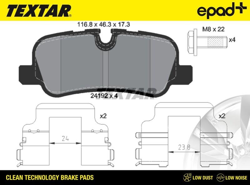 Textar 2419204CP - Kit de plaquettes de frein, frein à disque cwaw.fr