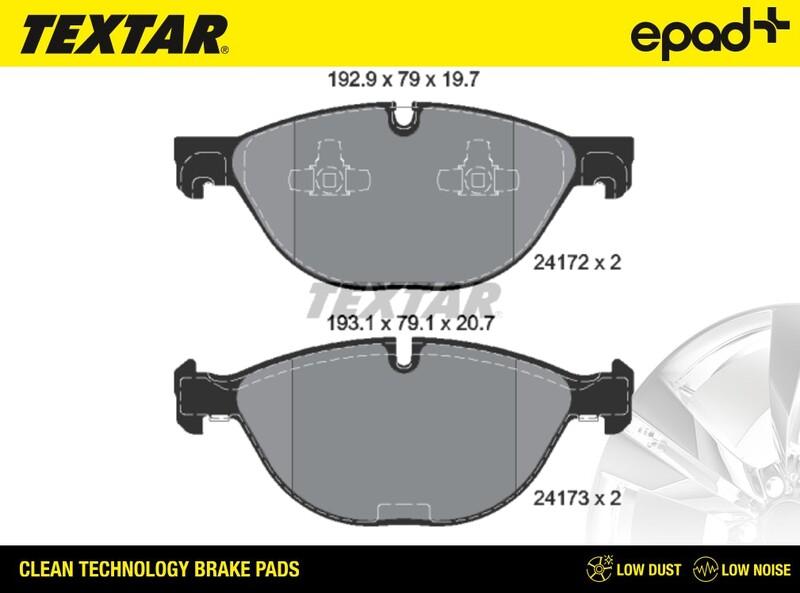 Textar 2417201CP - Kit de plaquettes de frein, frein à disque cwaw.fr