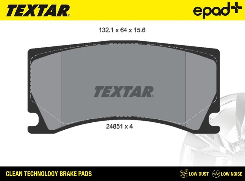 Textar 2485101CP - Kit de plaquettes de frein, frein à disque cwaw.fr