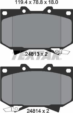 Textar 2481301 - Kit de plaquettes de frein, frein à disque cwaw.fr