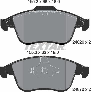 Textar 2482601 - Kit de plaquettes de frein, frein à disque cwaw.fr