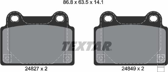 Textar 2482701 - Kit de plaquettes de frein, frein à disque cwaw.fr