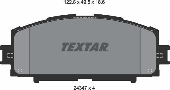 Textar 2434701 - Kit de plaquettes de frein, frein à disque cwaw.fr