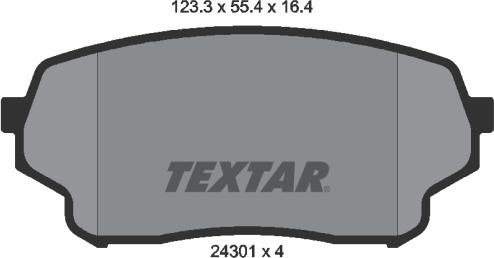 Textar 2430101 - Kit de plaquettes de frein, frein à disque cwaw.fr