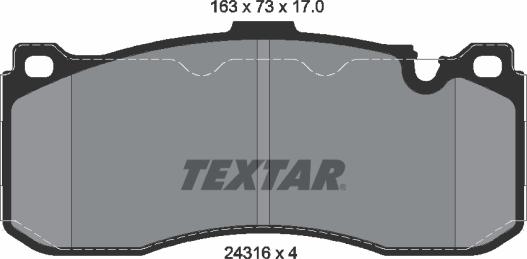 Textar 2431601 - Kit de plaquettes de frein, frein à disque cwaw.fr