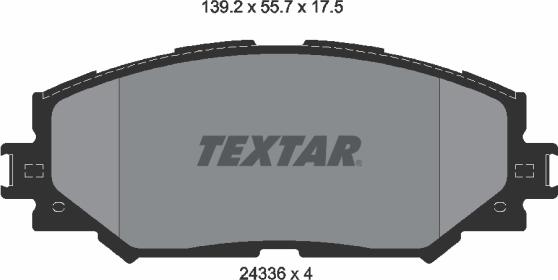 Textar 2433601 - Kit de plaquettes de frein, frein à disque cwaw.fr