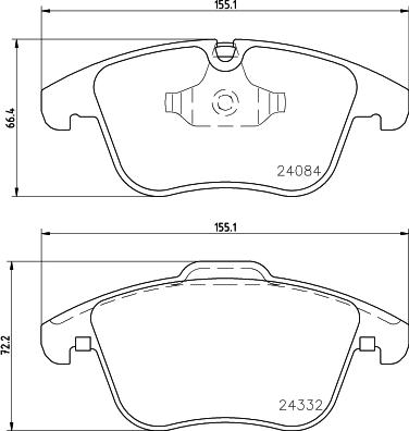 Textar 2433203 - Kit de plaquettes de frein, frein à disque cwaw.fr