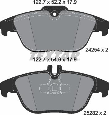 Textar 2425481 - Kit de plaquettes de frein, frein à disque cwaw.fr