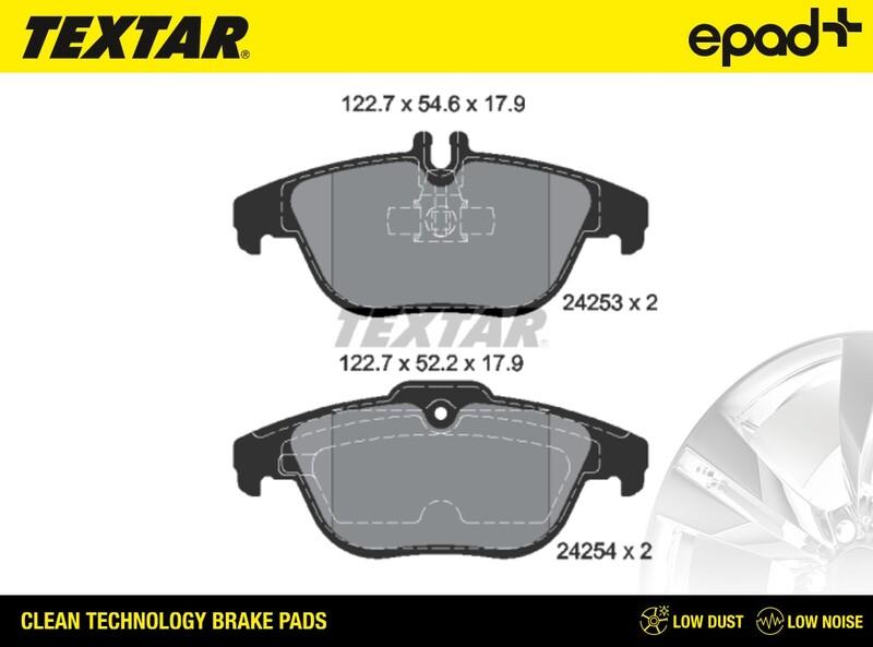 Textar 2425301CP - Kit de plaquettes de frein, frein à disque cwaw.fr