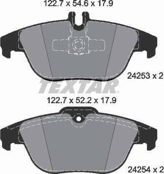 Textar 2425381 - Kit de plaquettes de frein, frein à disque cwaw.fr