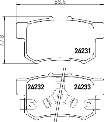 Textar 2423105 - Kit de plaquettes de frein, frein à disque cwaw.fr