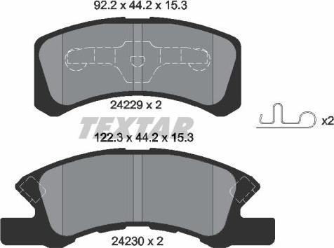 Textar 2422901 - Kit de plaquettes de frein, frein à disque cwaw.fr