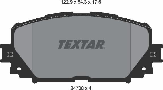 Textar 2470801 - Kit de plaquettes de frein, frein à disque cwaw.fr