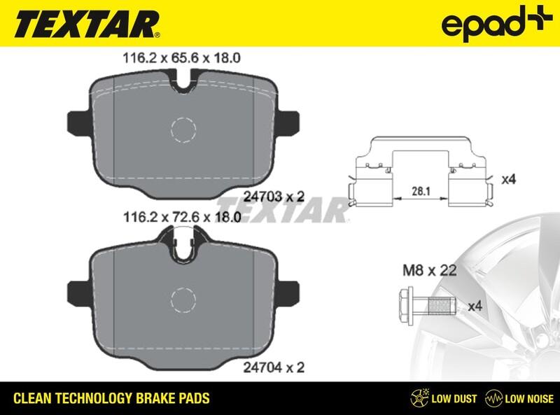 Textar 2470301CP - Kit de plaquettes de frein, frein à disque cwaw.fr