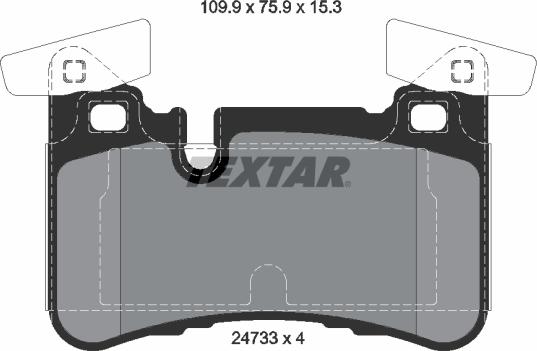 Textar 2473301 - Kit de plaquettes de frein, frein à disque cwaw.fr