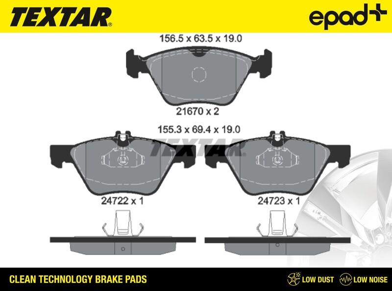 Textar 2472201CP - Kit de plaquettes de frein, frein à disque cwaw.fr