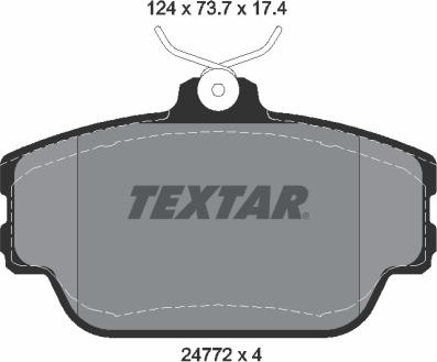 Textar 2477201 - Kit de plaquettes de frein, frein à disque cwaw.fr