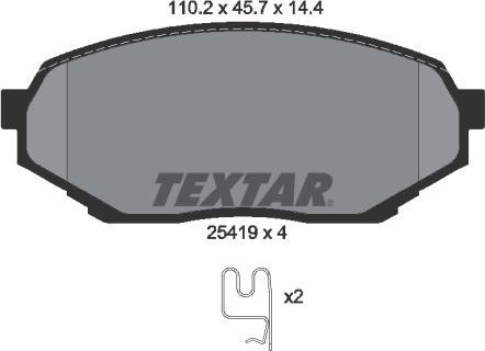 Textar 2541901 - Kit de plaquettes de frein, frein à disque cwaw.fr