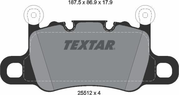 Textar 2551201 - Kit de plaquettes de frein, frein à disque cwaw.fr