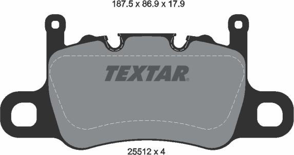 Textar 2551203 - Kit de plaquettes de frein, frein à disque cwaw.fr