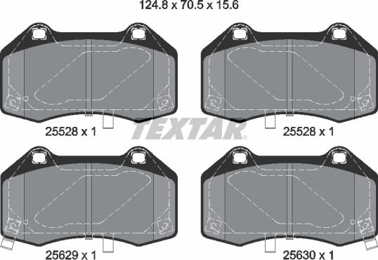 Textar 2552801 - Kit de plaquettes de frein, frein à disque cwaw.fr