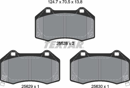 Textar 2552803 - Kit de plaquettes de frein, frein à disque cwaw.fr