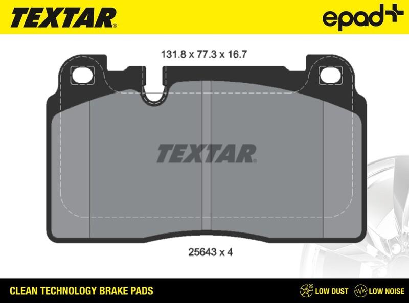 Textar 2564305CP - Kit de plaquettes de frein, frein à disque cwaw.fr