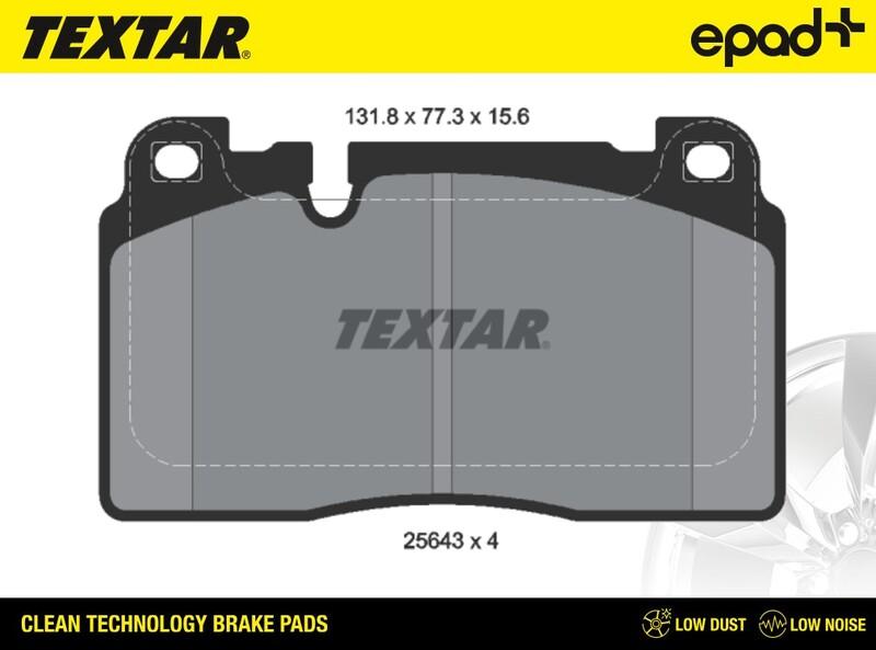 Textar 2564302CP - Kit de plaquettes de frein, frein à disque cwaw.fr