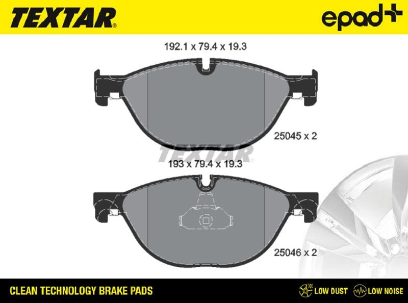 Textar 2504501CP - Kit de plaquettes de frein, frein à disque cwaw.fr